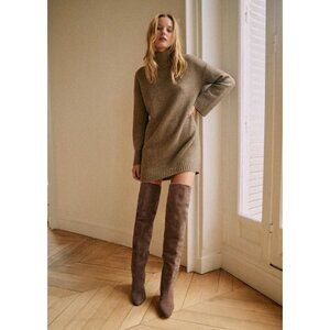 NWOT Sezane Paulie Dress in Taupe